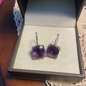 Ross-Simons Elegant Purple Amethyst Gemstone Earrings
